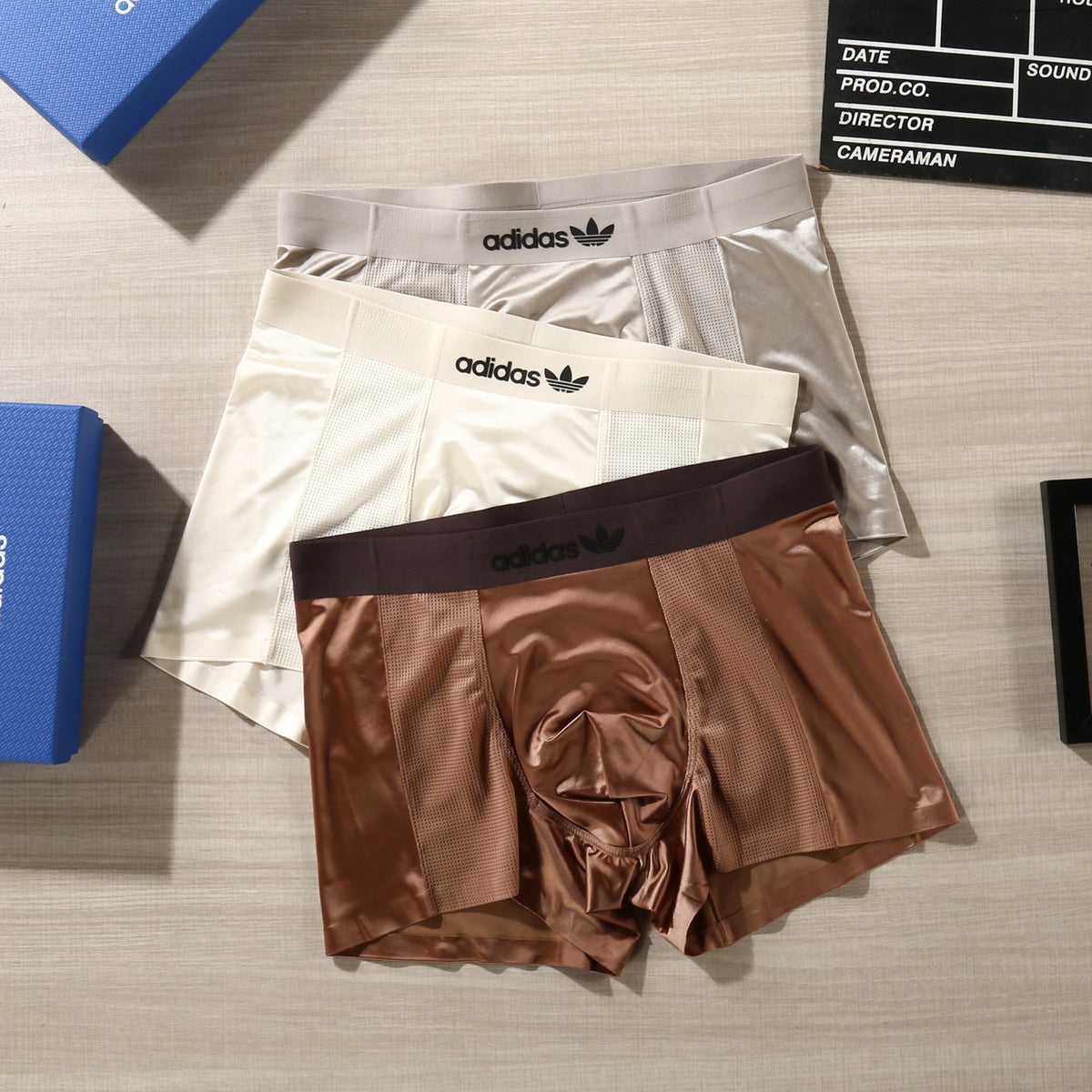 Adidas Contrast Trefoil Details Men's Boxer Briefs - 3-Piece Box