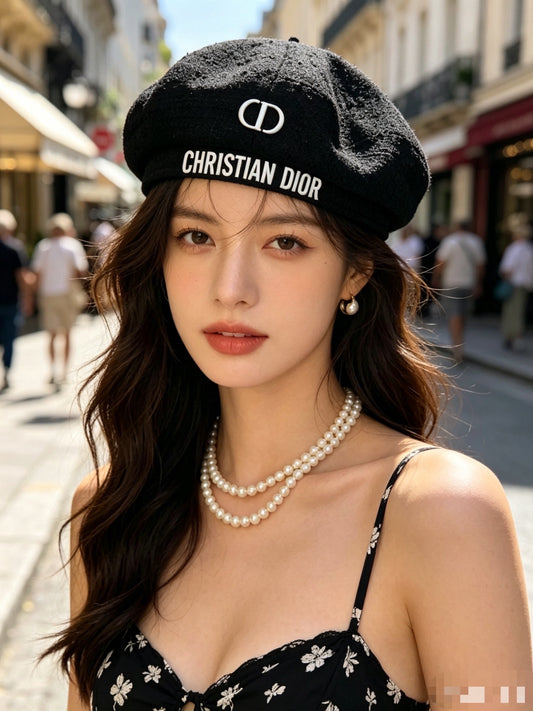 Dior Woven Open Knit Beret - image 1