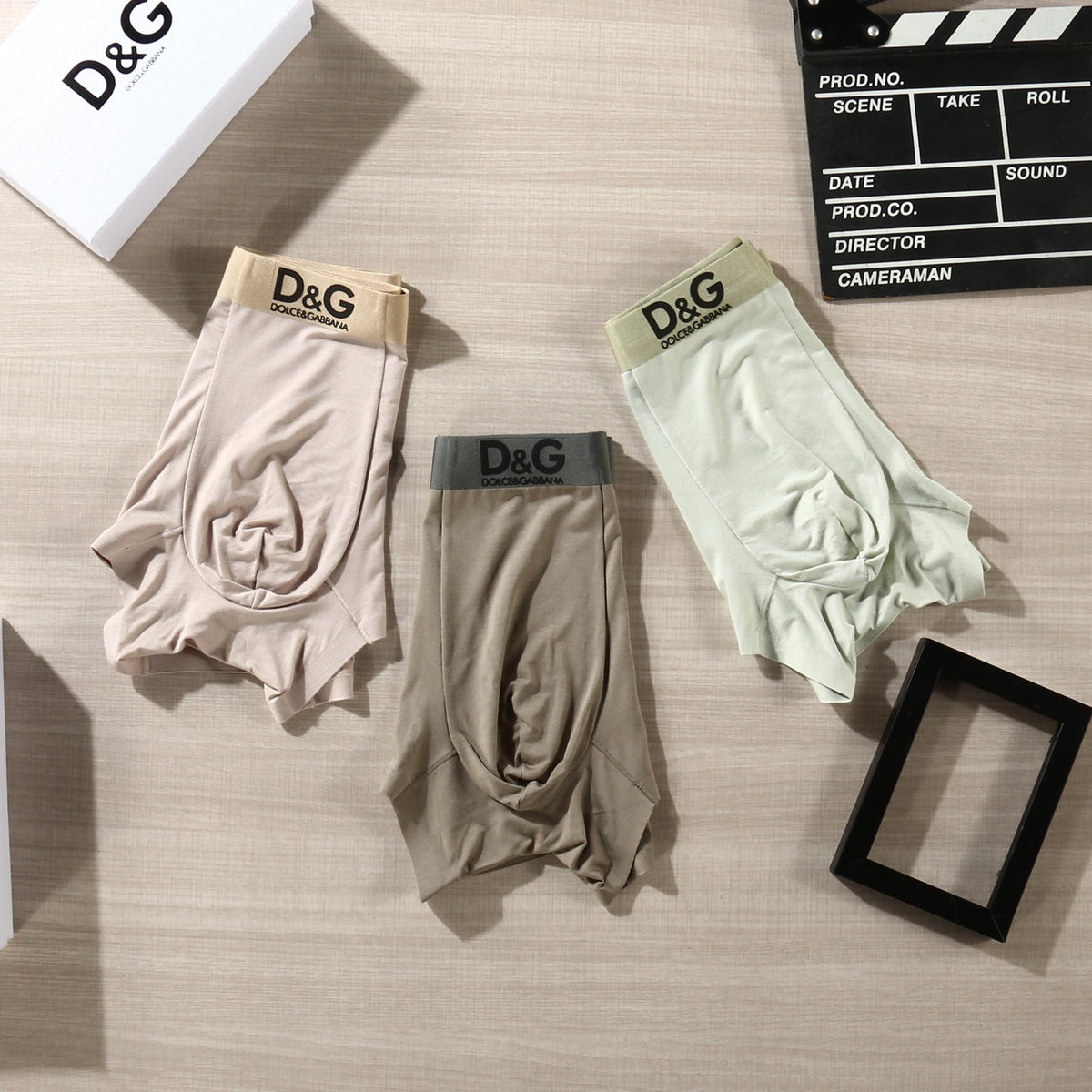 Dolce & Gabbana Contrast Logo Waistbands Men's Boxer Briefs - 3-Piece Box