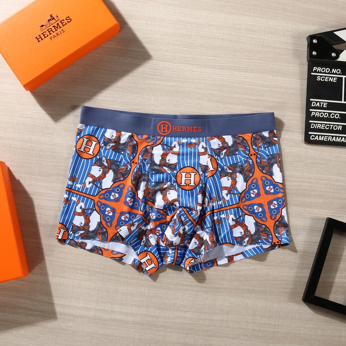 Hermes Graphic Patterns Men's Boxer Briefs - 3-Piece Box
