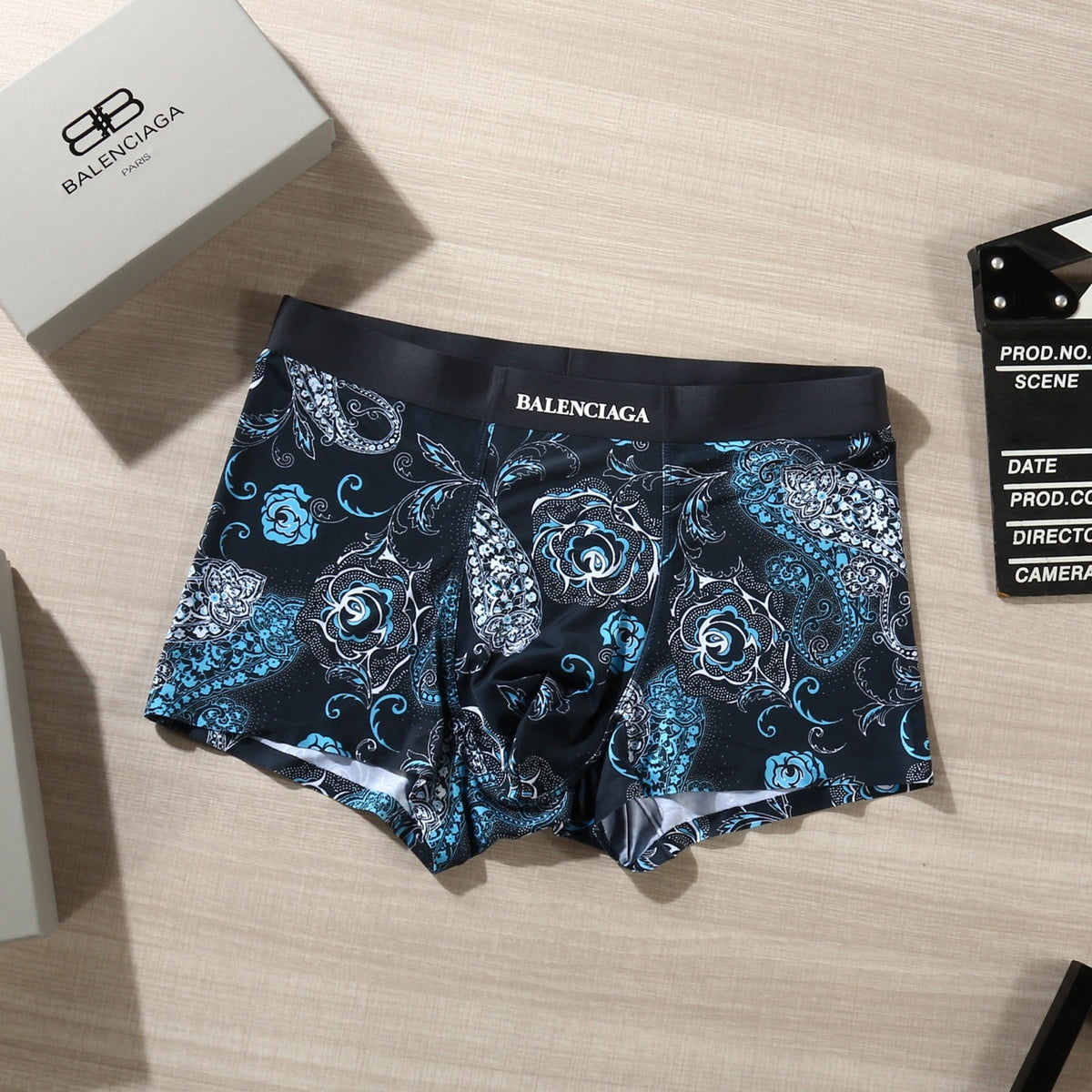 Balenciaga Colourful Floral Graphics Men's Boxer Briefs - 3-Piece Box