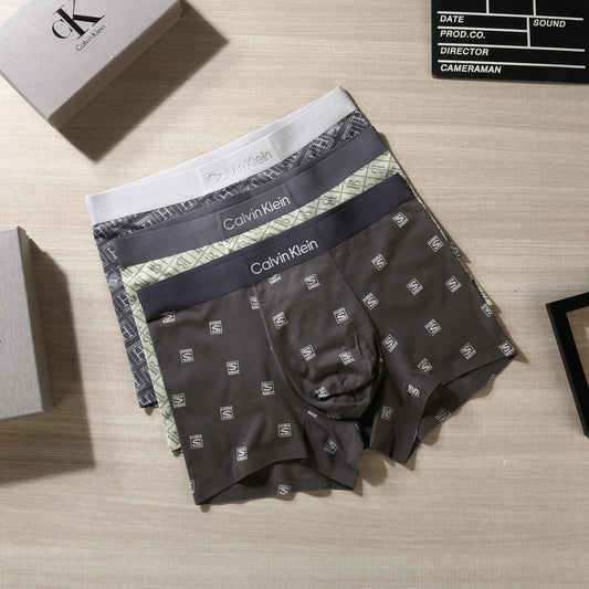 Calvin Klein Varied All-Over Patterns Men's Boxer Briefs - 3-Piece Box