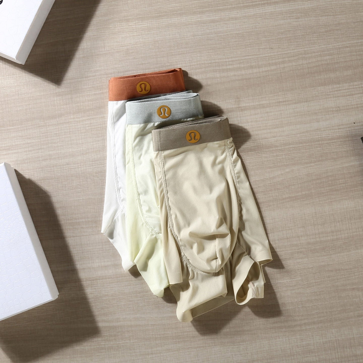 Lululemon Neutral-Tone Logo Waistbands Men's Boxer Briefs - 3-Piece Box