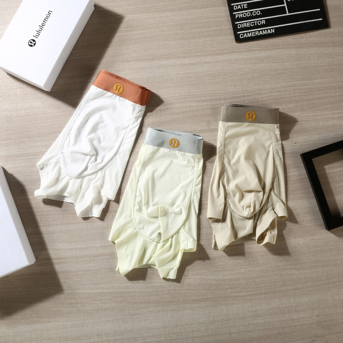 Lululemon Neutral-Tone Logo Waistbands Men's Boxer Briefs - 3-Piece Box