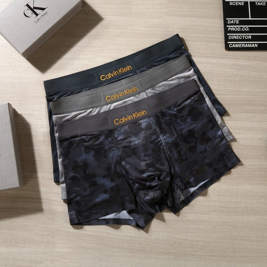 Calvin Klein Gold-Tone Logo Waistbands Men's Boxer Briefs - 3-Piece Box