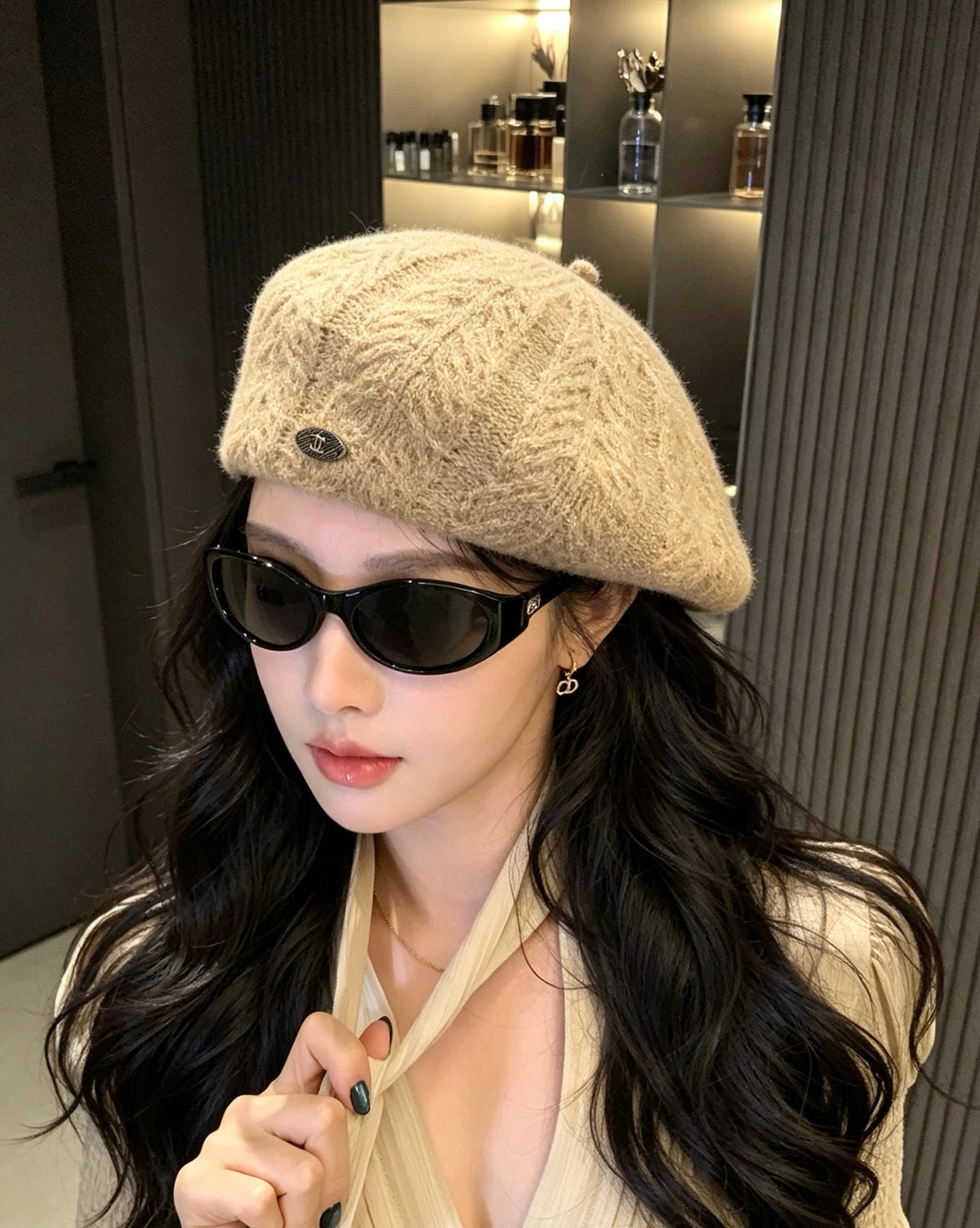 Chanel Cable Knit Beret - image 6