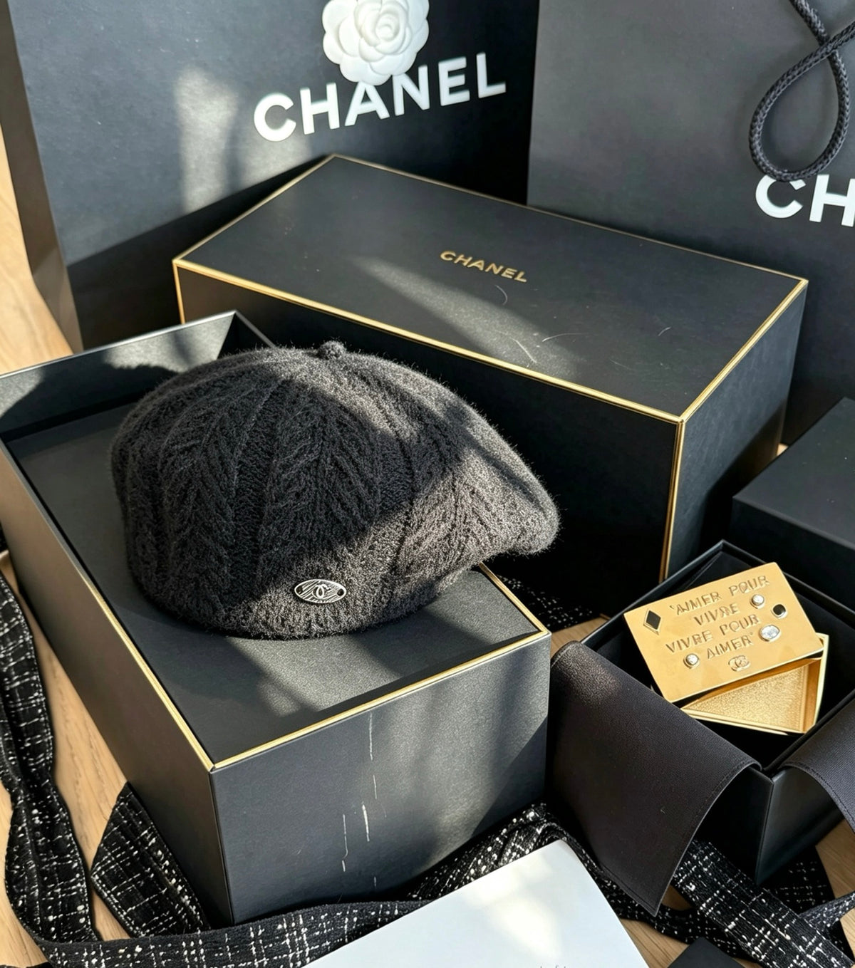 Chanel Cable Knit Beret - image 2