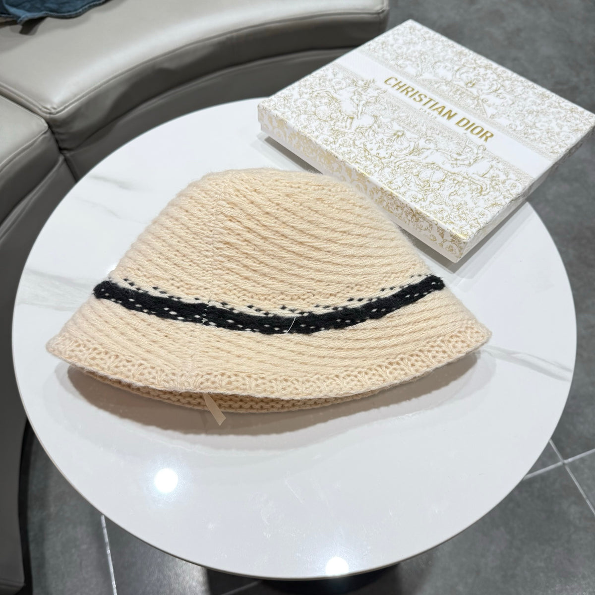 Dior Open Knit Bucket Hat - image 2
