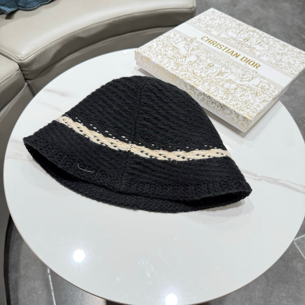 Dior Open Knit Bucket Hat - image 2