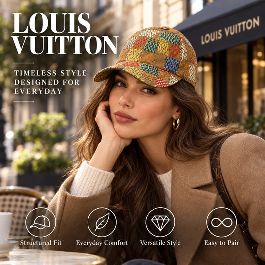 Louis Vuitton Baseball Cap worn in a premium lifestyle setting