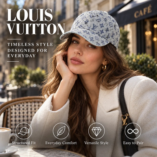 Louis Vuitton Canvas Baseball Cap worn in a premium lifestyle setting
