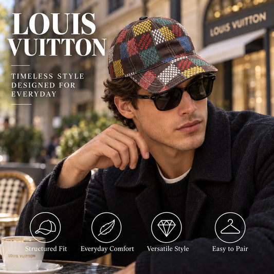 Louis Vuitton Canvas Baseball Cap worn in a premium lifestyle setting