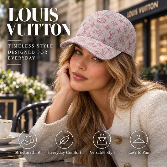 Louis Vuitton Canvas Baseball Cap worn in a premium lifestyle setting
