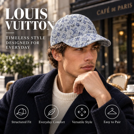 Louis Vuitton Canvas Baseball Cap worn in a premium lifestyle setting