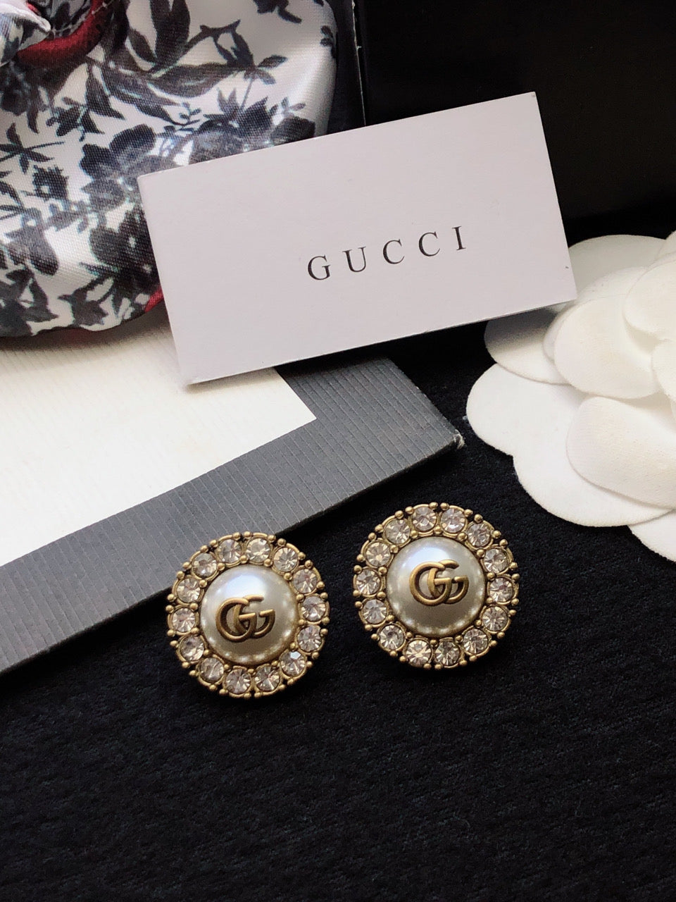 Martin Graham stud earrings in polished metal-tone – main product view