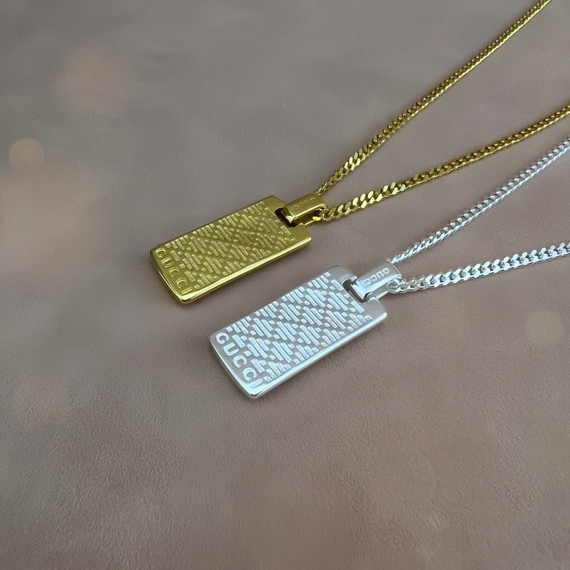 Martin Graham pendant necklace in polished metal-tone – main product view
