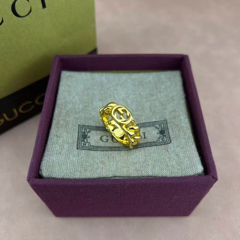Martin Graham ring in polished metal-tone – styled product view