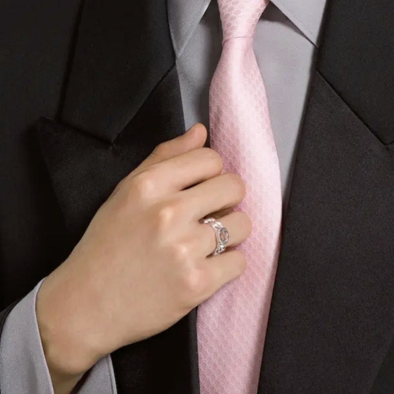 Martin Graham ring in polished metal-tone – front product view