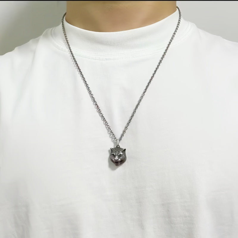 Martin Graham pendant necklace in polished metal-tone – detail view