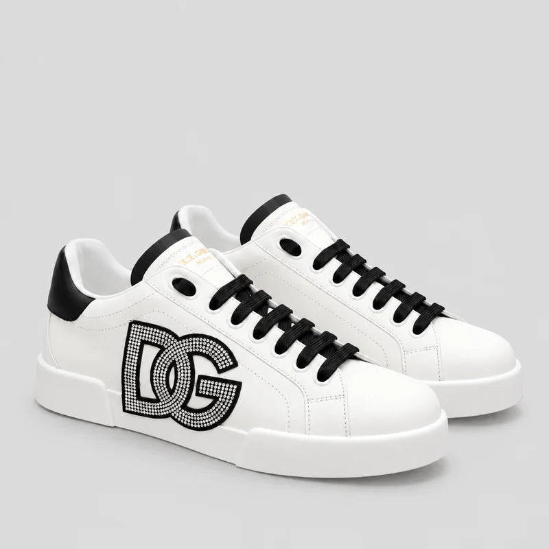 D*G  Luxury Genuine Leather Casual Sneakers - Italian Designer Unisex Shoes
