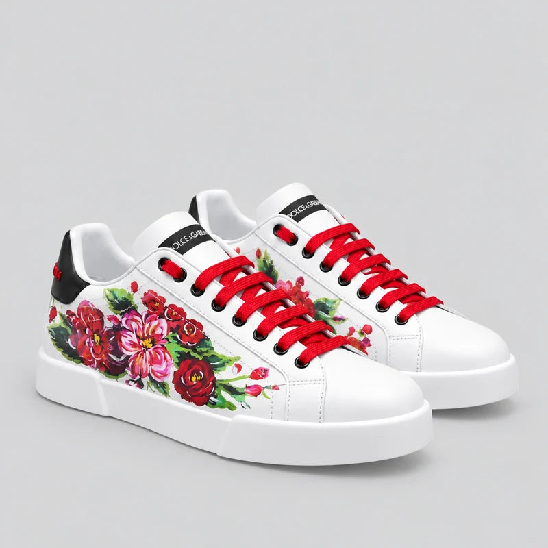 D*GLuxury Genuine Leather Casual Sneakers - Italian Designer Unisex Shoes