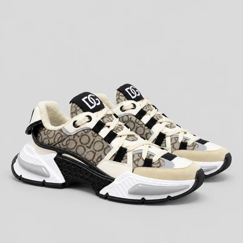 D*G  Luxury Genuine Leather Casual Sneakers - Italian Designer Unisex Shoes