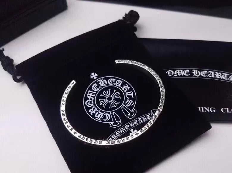 Martin Graham bangle in polished metal-tone – styled product view