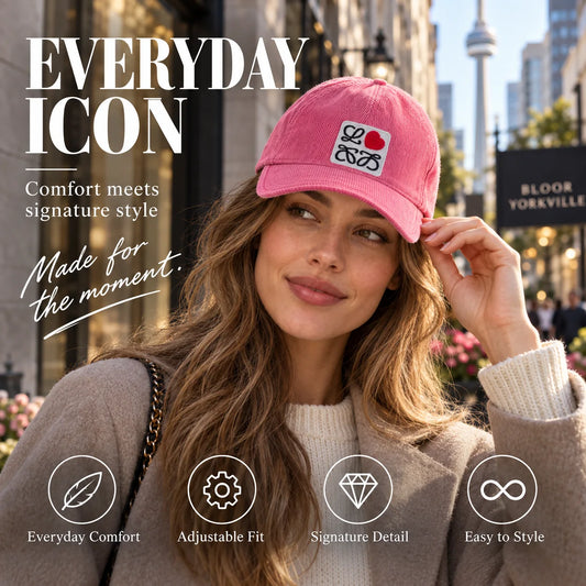 Loewe Corduroy Embroidered Baseball Cap worn in a premium lifestyle setting