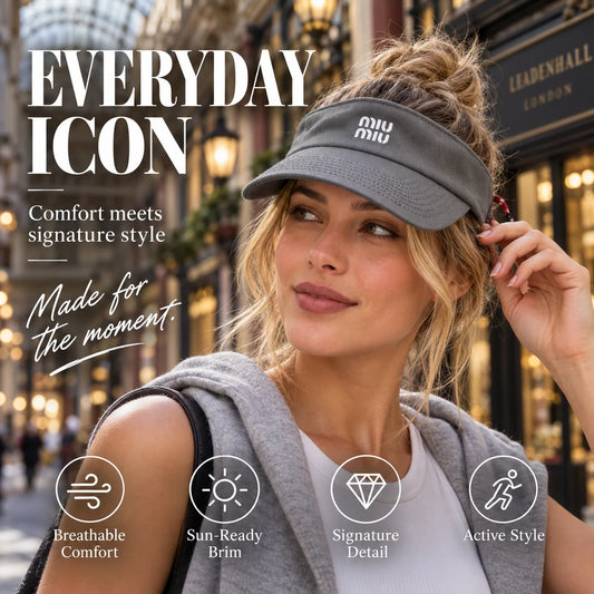 Visor worn in a premium lifestyle setting
