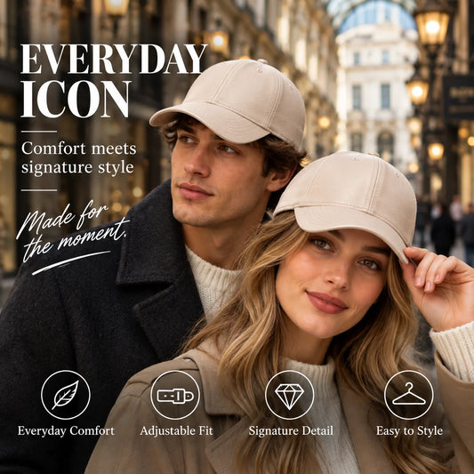 Baseball Cap worn in a premium lifestyle setting