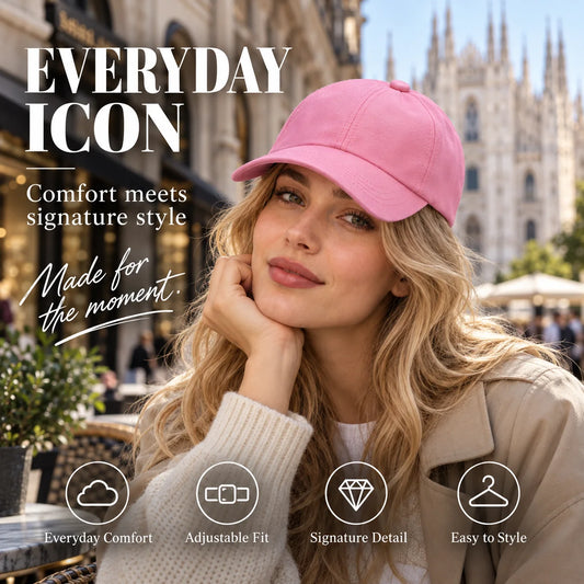 Baseball Cap worn in a premium lifestyle setting