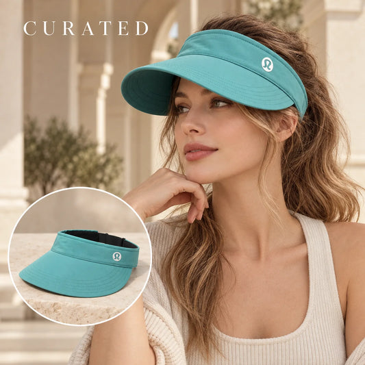 Independent Visor worn by a Western model with product detail inset